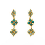 Orecchini croce pietre - KLK