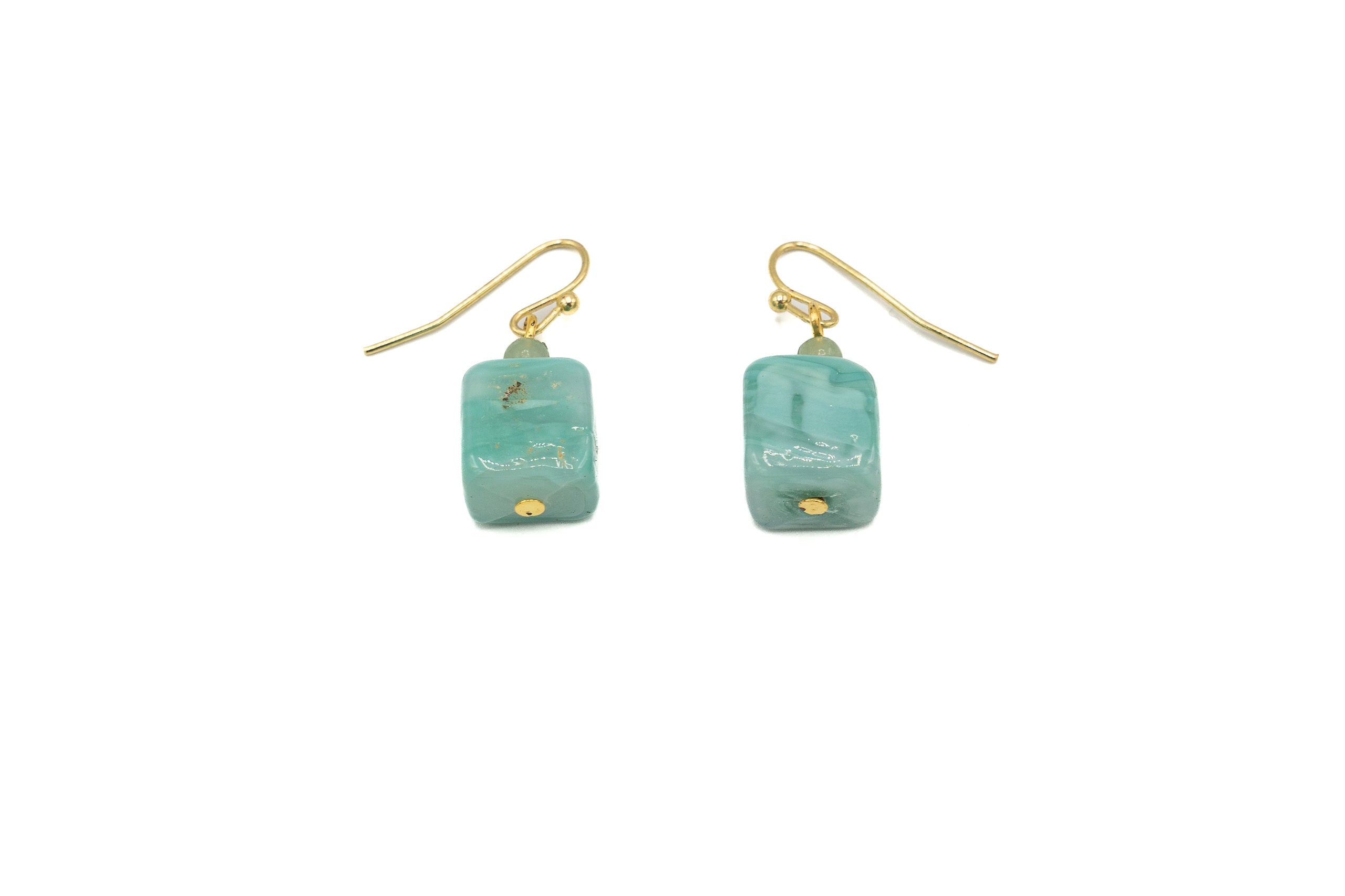 Orecchini cubetto vetro - KLK