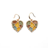 Orecchini cuore mosaico - KLK
