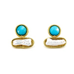 Orecchini doppia pietra - KLK