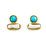 Orecchini doppia pietra - KLK