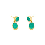 Orecchini due pietre agata - KLK