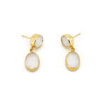 Orecchini due pietre agata - KLK