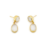 Orecchini due pietre agata - KLK