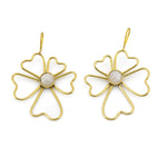 Orecchini fiore pietra - KLK