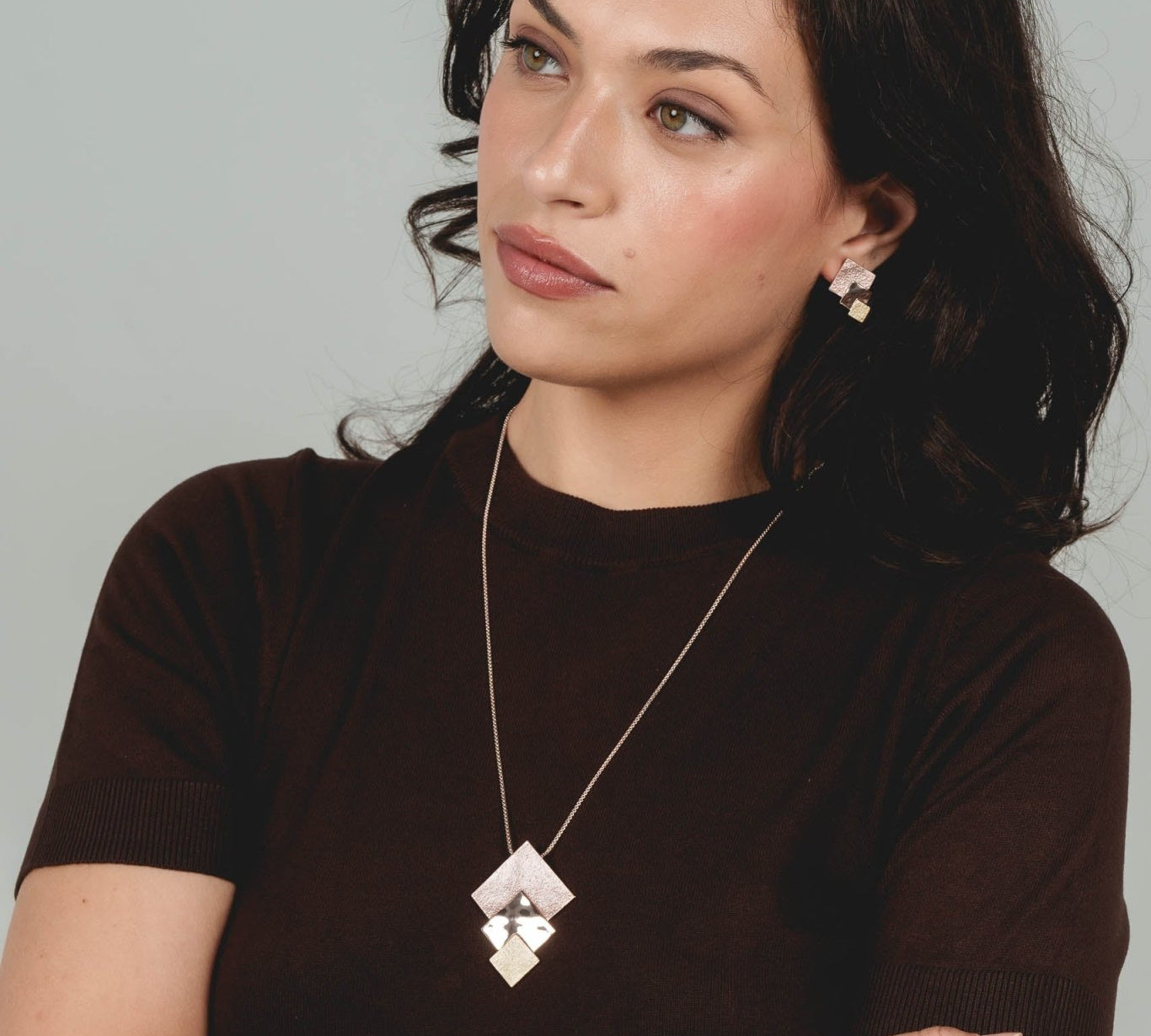 Orecchini lobo tre quadrati - KLK