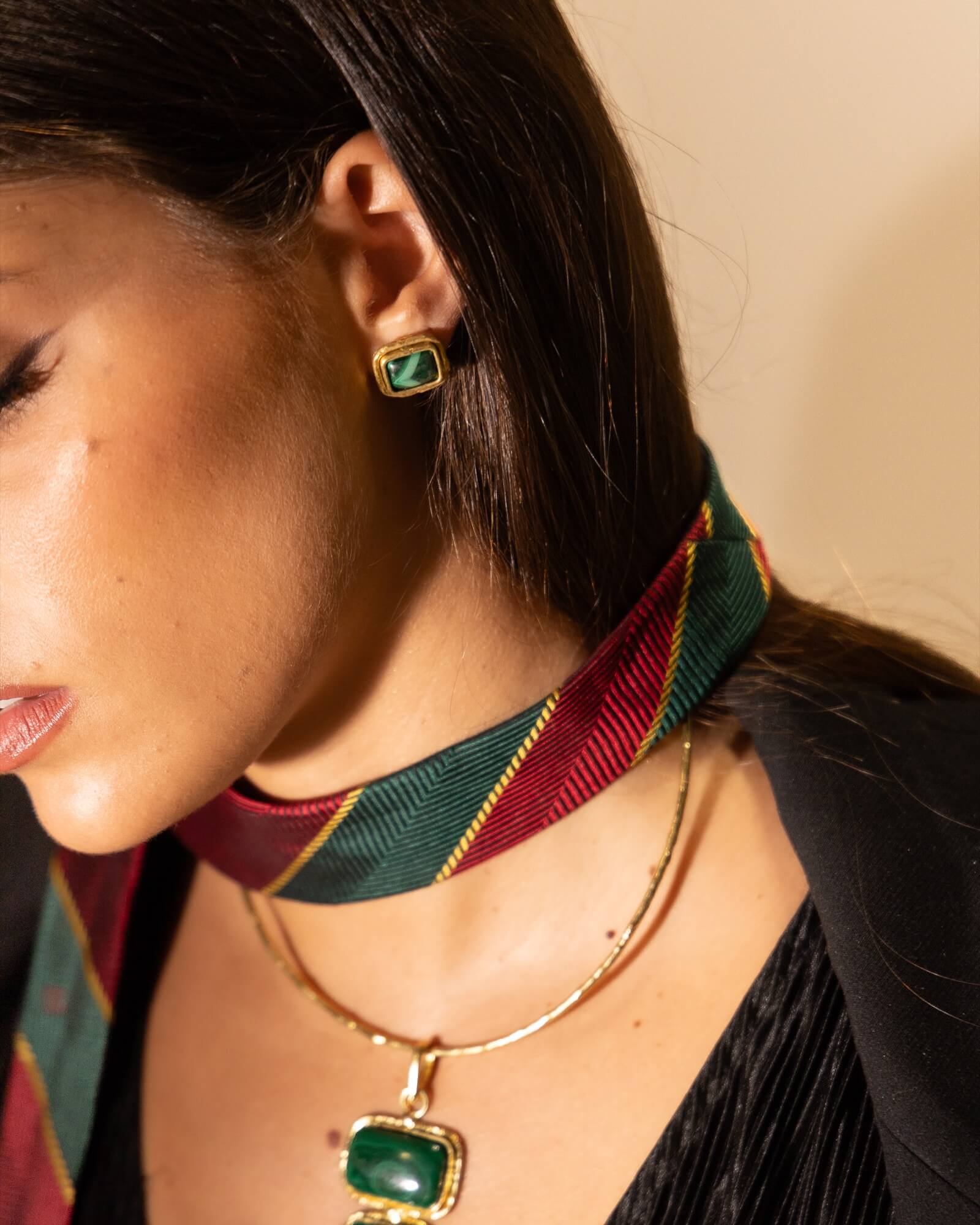 Orecchini malachite - KLK