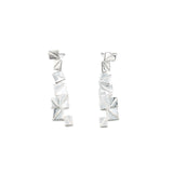 Orecchini multi quadretti pendenti lucidi - KLK