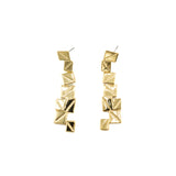 Orecchini multi quadretti pendenti lucidi - KLK