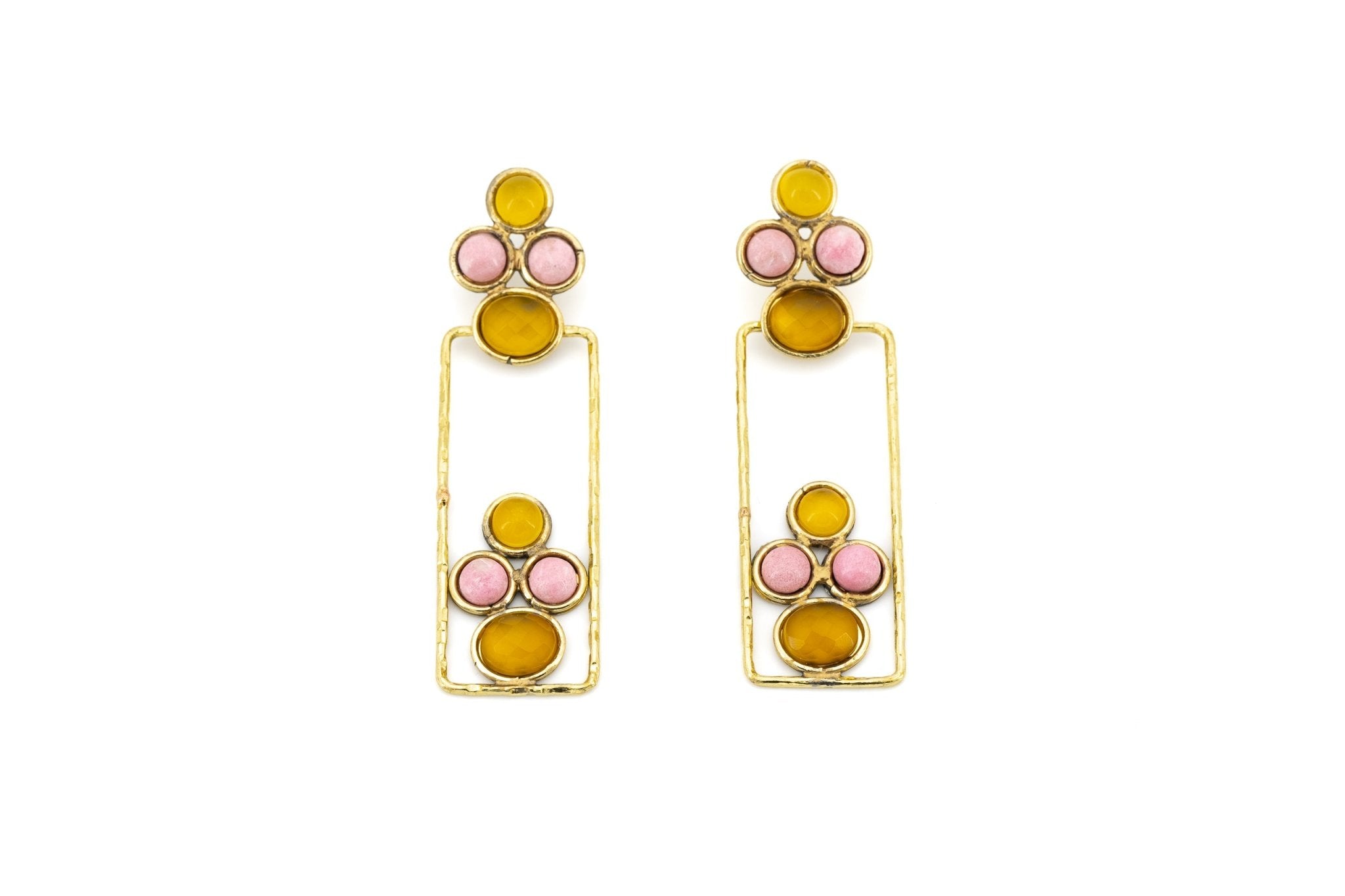 Orecchini pietre rettangolo - KLK