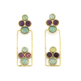 Orecchini pietre rettangolo - KLK
