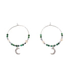 Orecchini pietrine e luna - KLK