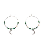 Orecchini pietrine e luna - KLK