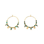 Orecchini pietrine e medagliette - KLK