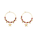 Orecchini pietrine e stella marina - KLK