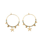 Orecchini pietrine e stella marina - KLK