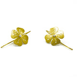 Orecchini quadrifoglio strass - KLK