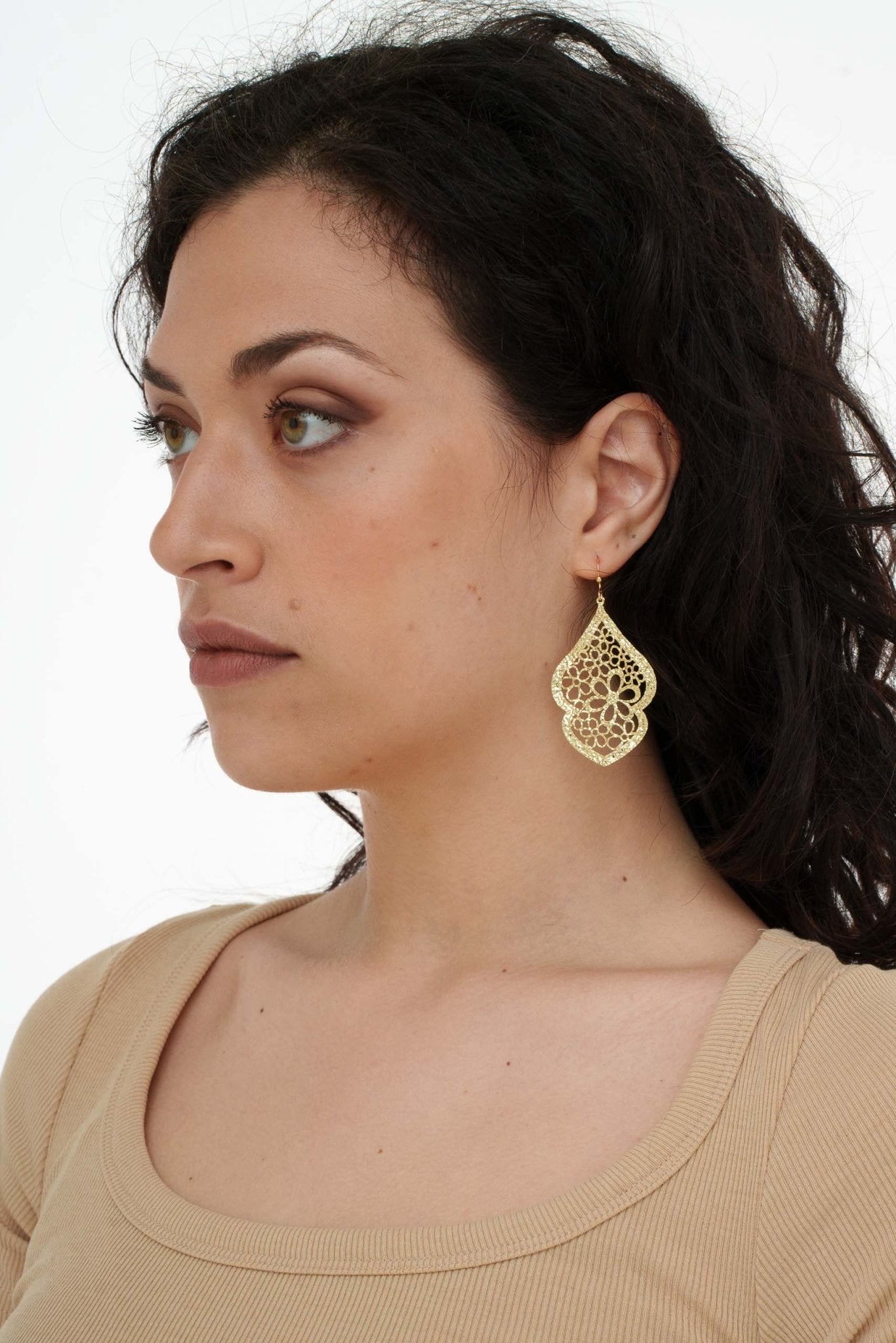 Orecchini ricamati fiori - KLK