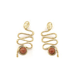 Orecchini serpentino con pietra - KLK