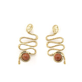 Orecchini serpentino con pietra - KLK