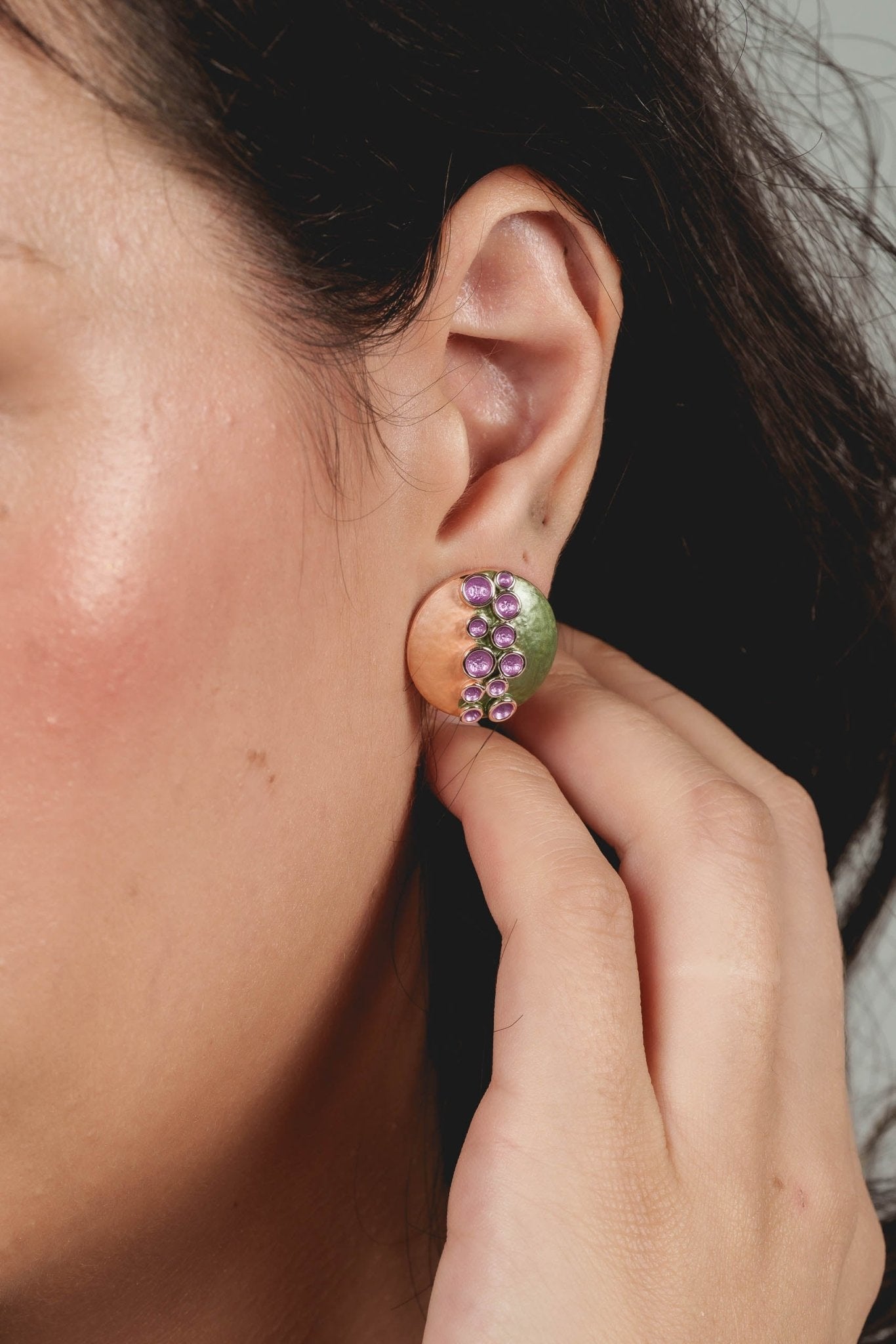 Orecchini tondi grappolo - KLK