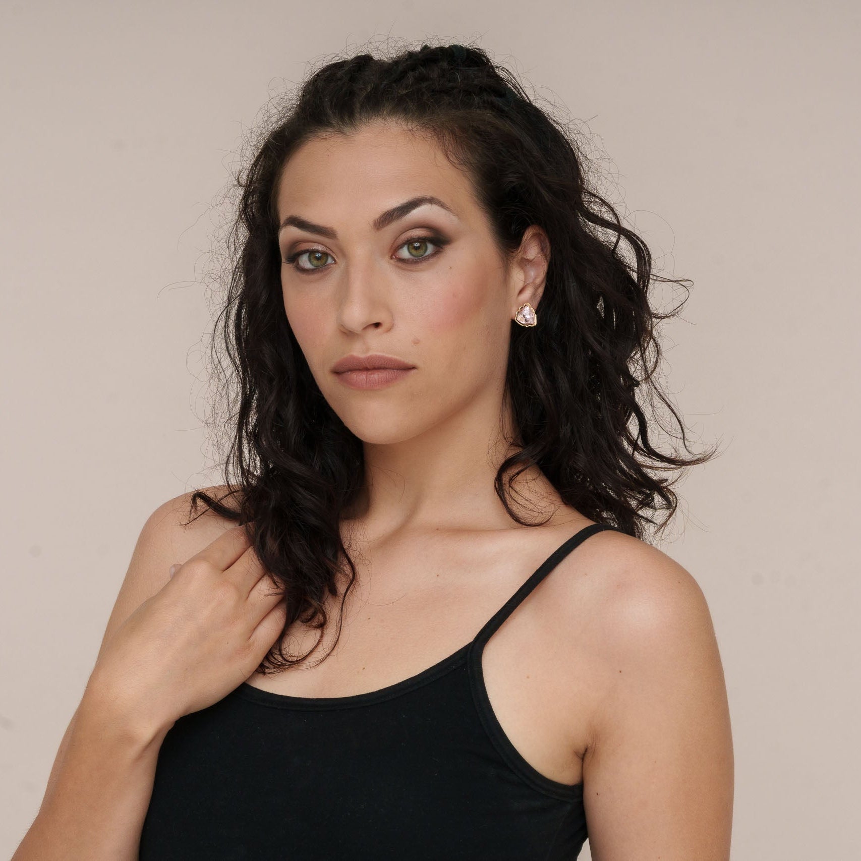 Orecchini triangolo cristallo - KLK