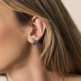 Three round earrings