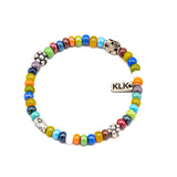 Colored glass bracelet