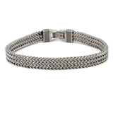 Bracciale acciaio file treccine