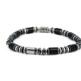 Bracciale elastico pietre e acciaio