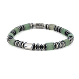 Bracciale elastico pietre e acciaio