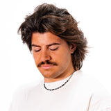 Collana uomo acciaio e pietre naturali