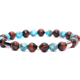 Bracciale palline turchese e tigre