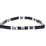 Elastic bracelet square stones