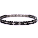 Steel bracelet and rudder