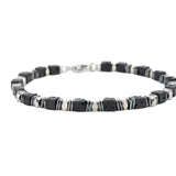 Bracciale uomo quadratini