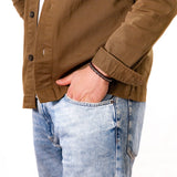 Bracciale intreccio pelle e catena