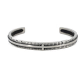 Bracciale uomo aperto martellato