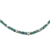 Men's green stone necklace