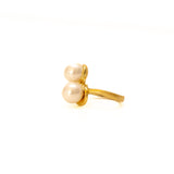 Anillo doble perla