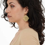 Diamond embroidery earrings