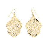 Embroidered flower earrings