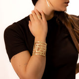 Bracciale alto geometrico