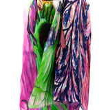 Multi forest silk scarf
