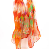 Small zigzag silk scarf