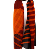 Small geometric silk scarf