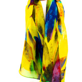 Small abstract silk scarf