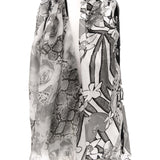 Small chain silk scarf