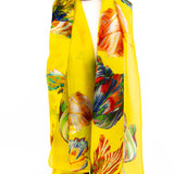 Small silk scarf leaves