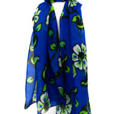 Small silk scarf with flowers
